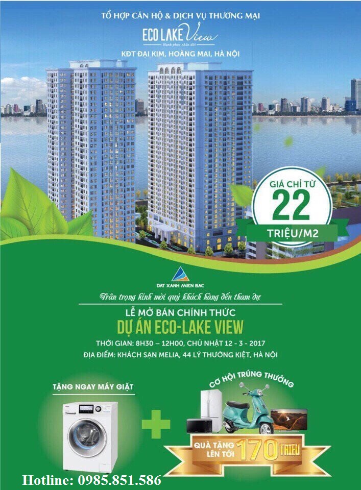 Nhiều ưu đãi cho người mua nhà Eco-Lake View